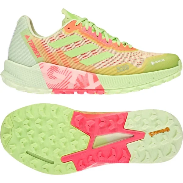 Adidas TERREX Agravic Flow 2 GTX Chaussures De Course Sur Piste Femme, Vert achat pas cher 5