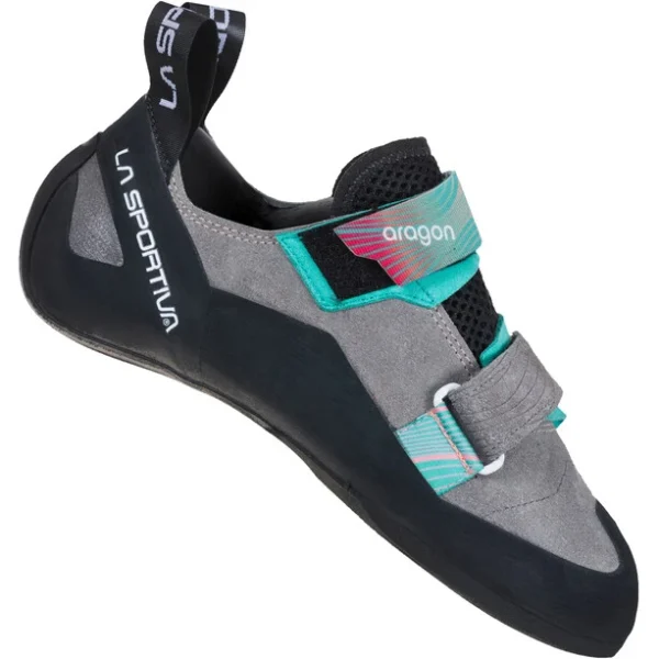 magasin La Sportiva Aragon Chaussures D’Escalade Femme, Gris/turquoise 1