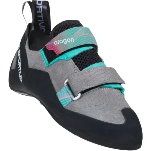 magasin La Sportiva Aragon Chaussures D’Escalade Femme, Gris/turquoise 12