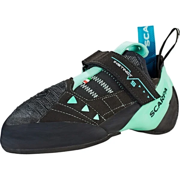 Scarpa Instinct VS Chaussons D’escalade Femme, Noir/turquoise en ligne officielle 1