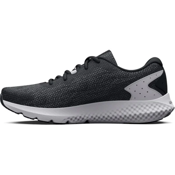 Under Armour Charged Rogue 3 Knit Shoes Men, Noir/blanc shopping pas cher 3