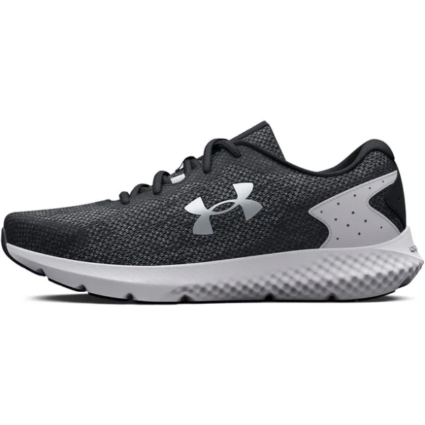 Under Armour Charged Rogue 3 Knit Shoes Men, Noir/blanc shopping pas cher 5